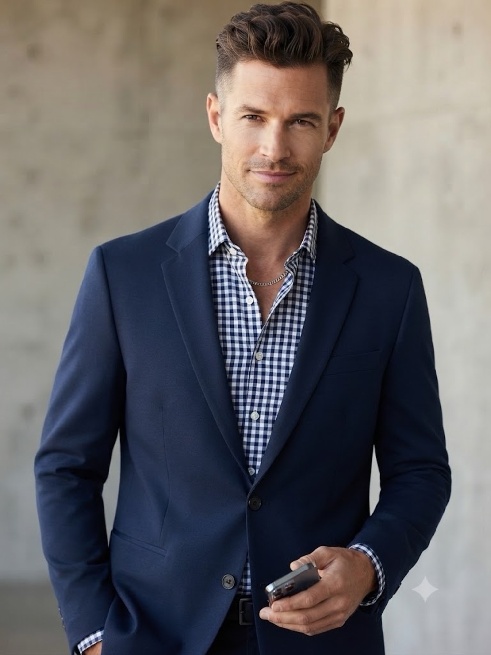 Zara Men's Dark Navy Two-Button Comfort Blazer Sport Coat Jacket size XL